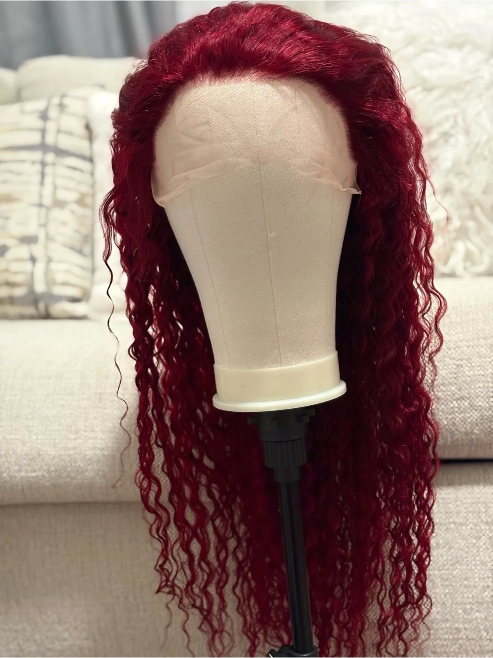 30 inch Deep Burgundy 99j Wave Lace Front Wig